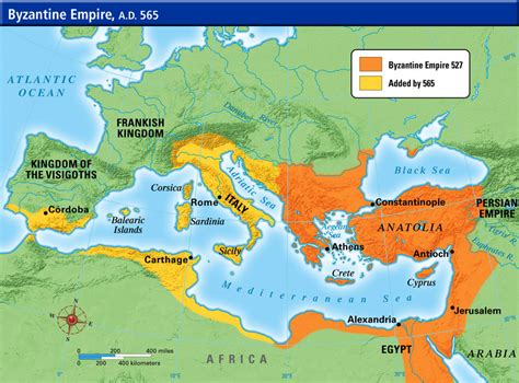 MAP Byzantine Empire On A Map